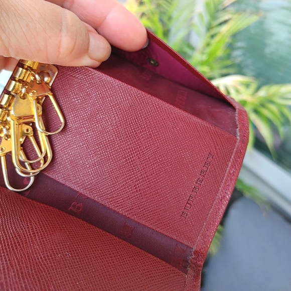 Burberry Check Print Canvas Leather Keyholder - Picture 11 of 14